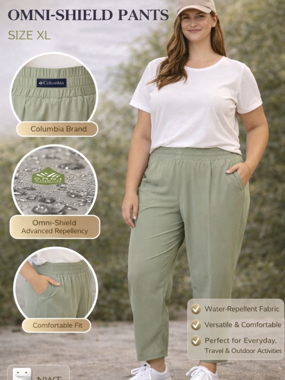 Columbia Women's Omni-Shield Ankle Pants — Sage Green